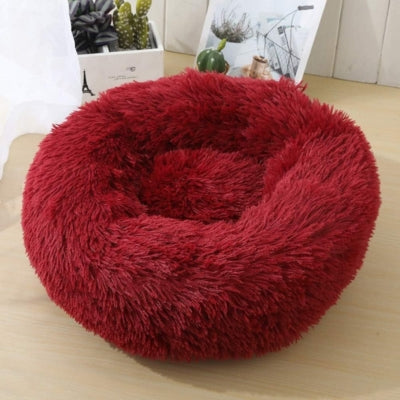 coussin chat rouge vin