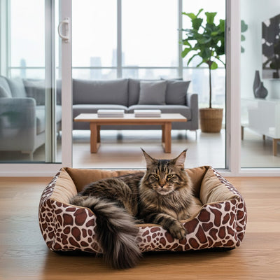 coussin chats maine coon relaxant dedans