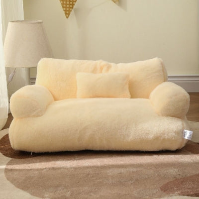 coussin pour chat beige clair de lune