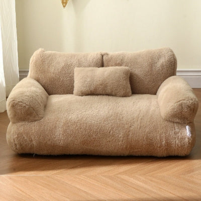 coussin pour chat café crème