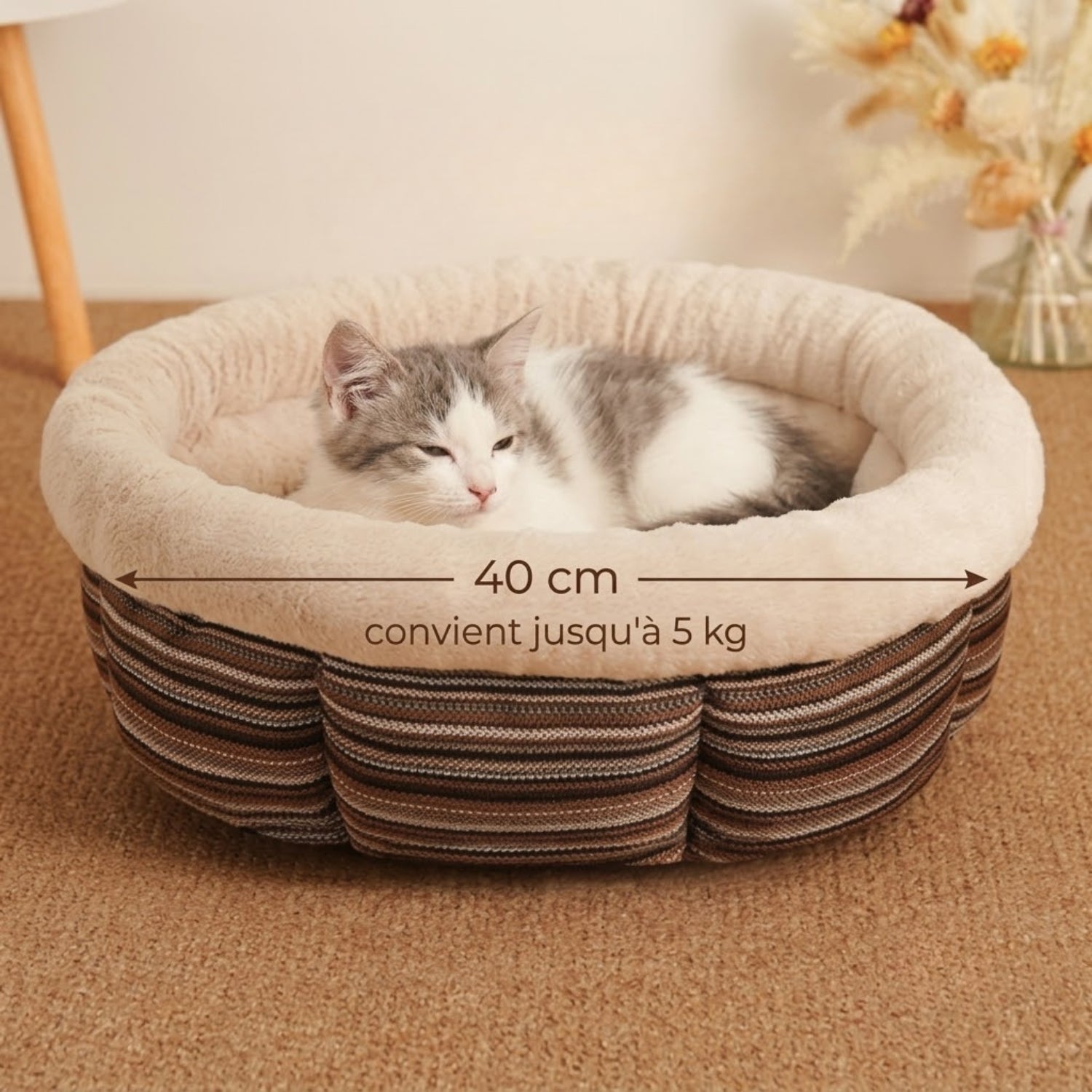Coussin pour chaton, dimensions 40 cm, convient jusqu'à 5 kg