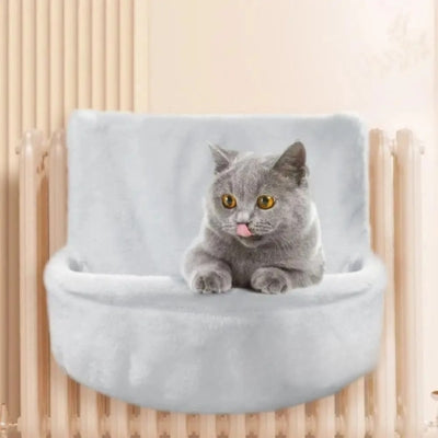 coussin radiateur chat blanc chat relaxant dedans