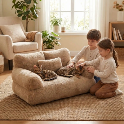  coussins pour chats FurrrVana beige clair chatons bengal enfants 