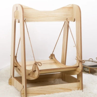 hamac à chat sur tapis blanc salon