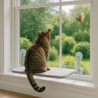 hamac chat fenêtre chat dessus en observation