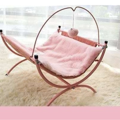 hamac chat rose tissu hiver