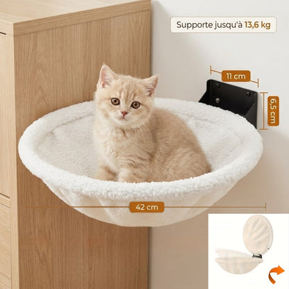 hamac chaton cocoonminou dimensions 42 cm pliable chaton crème