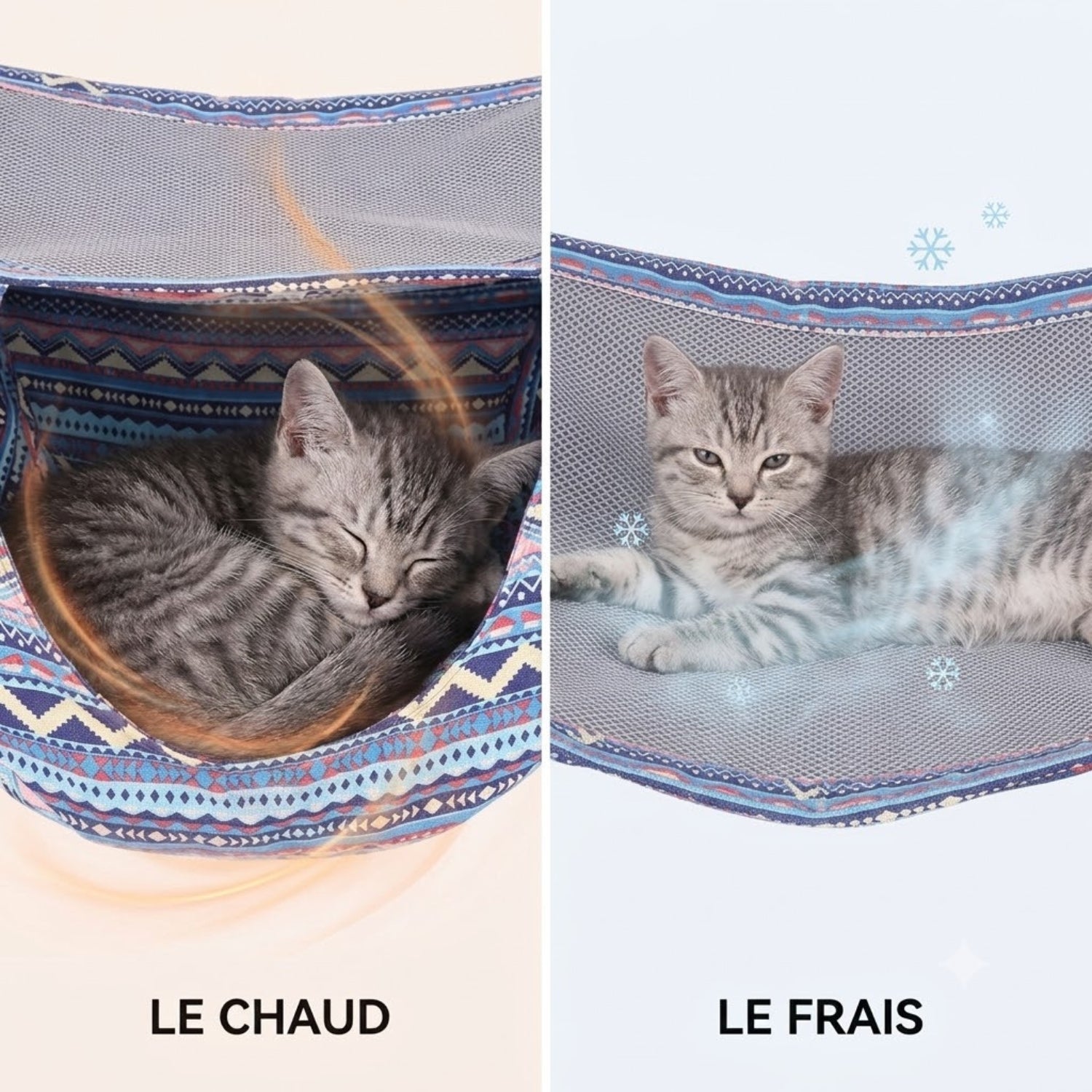 hamac chaton le chaud poche doublée le frais étage maille comparaison