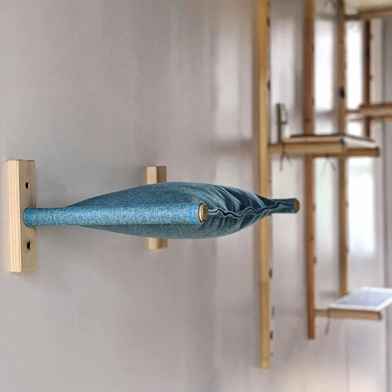 hamac pour chat bleu ciel