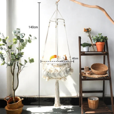 hamac suspendu chat cocooning bohème