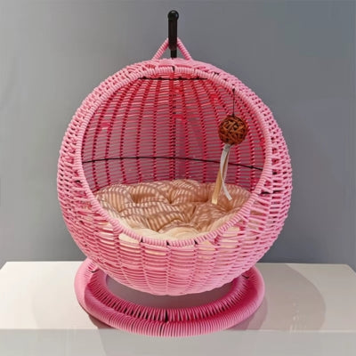 hamac suspendu pour chat rose