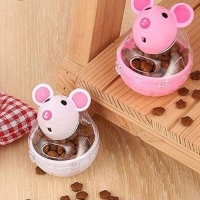 jouet chat rose et blanc