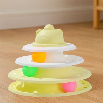 jouet pour chat jaune