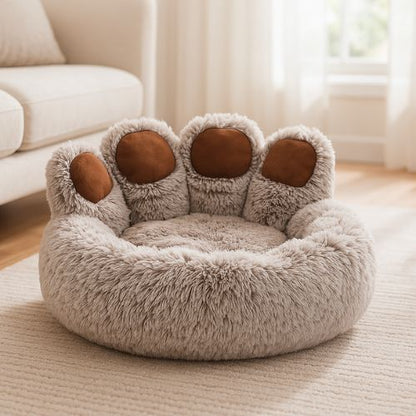 lit pour chat dreamypaw gris dans salon