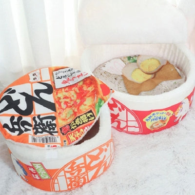 maison chat cocon kawaii orange et rouge