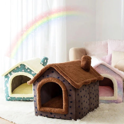 maison pour chat café étoilé vert ourson et rose astral