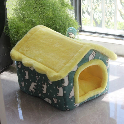 maison pour chat vert oursonaur carrelage