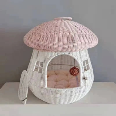 maison pour chaton-rose