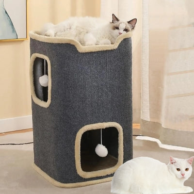 maison pour les chats chat relaxant balcon chat devant