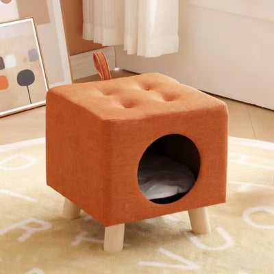 maisonnette pour chat orange version simple