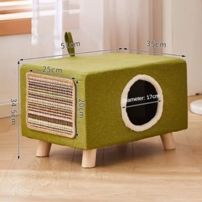 maisonnette pour chat vert matcha