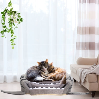 maisons pour chat deux chats affectueusement enlacés version coussin