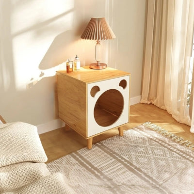 modèle duo chêne ivoire maisonnettes pour chats