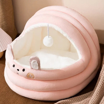 niche à chat rose poudré