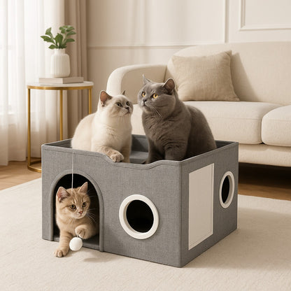 niche pour chat chats utilisant cozy maze