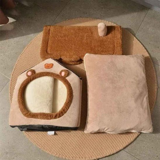 niche pour chat entierement detachable cocon ourson