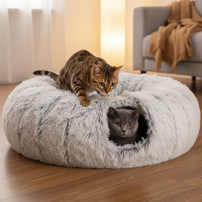 niche pour chat intérieur chartreux relaxant dedans bangal  dessus