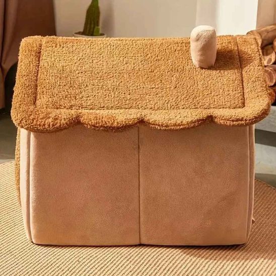 niche pour chat vue de cote cocon ourson