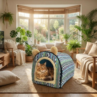 nid chaton maine coon lové dedans