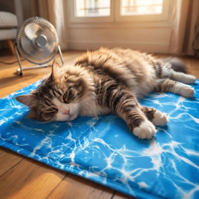 norvegien detente tapis de refroidissement pour chat motif eau appart parisien