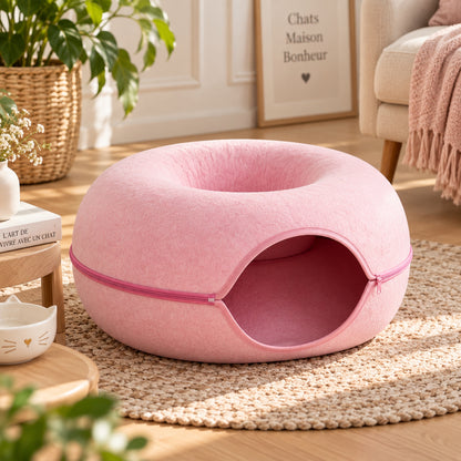 panier chat felty nest rose vide salon tapis