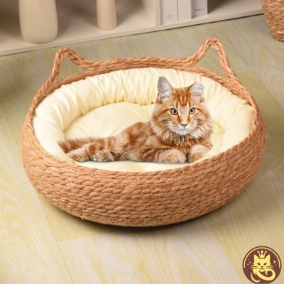 chat panier griff refuge avec coussin oreiller blanc chat relaxant 