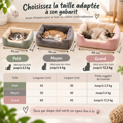 panier chat guide des tailles petit moyen grand dimensions