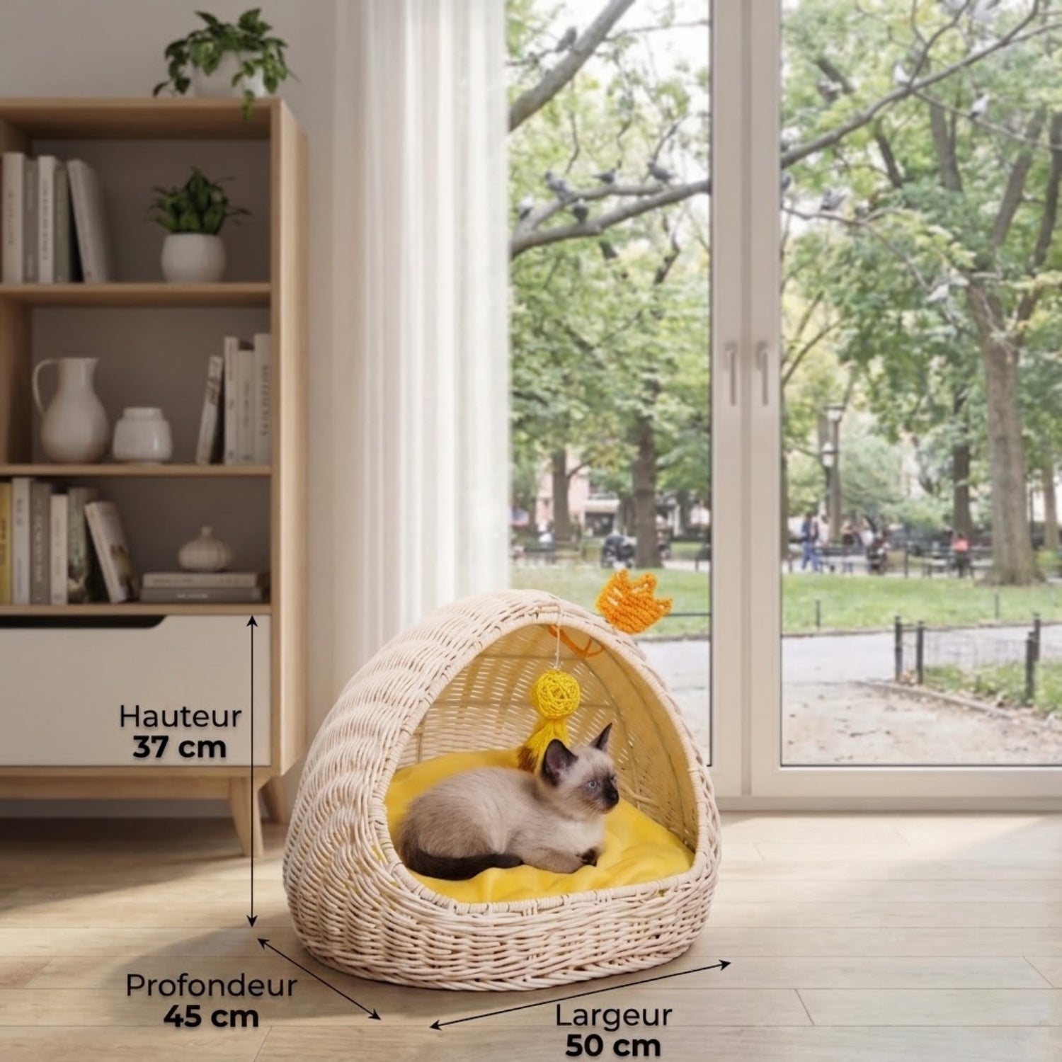 panier chaton dimensions hauteur largeur profondeur 50 45 37 cm