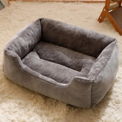 panier coussin chat gris