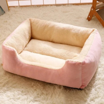 panier coussin chat rose