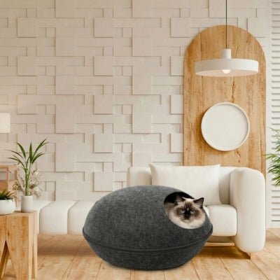 siamois lové cocon pour chat gris foncé