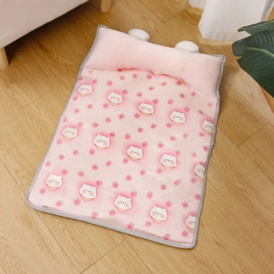 tapis chat rafraîchissant rose