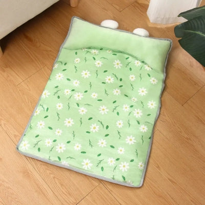 tapis chat rafraîchissant vert