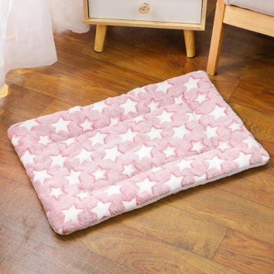 tapis chat rose étoilé