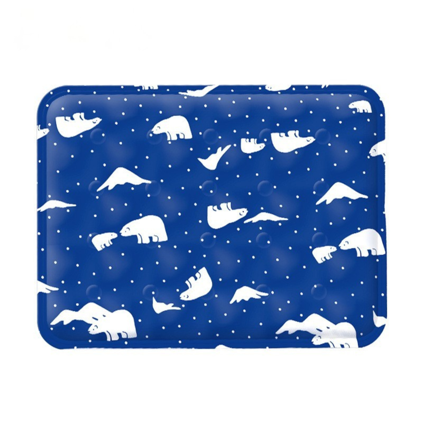 tapis pour chat rafraîchissant bleu roi motif ours polaires neige