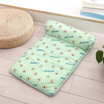 tapis rafraichissant vert motifs avocats