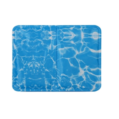  tapis refroidissement pour chat bleu motif eau 